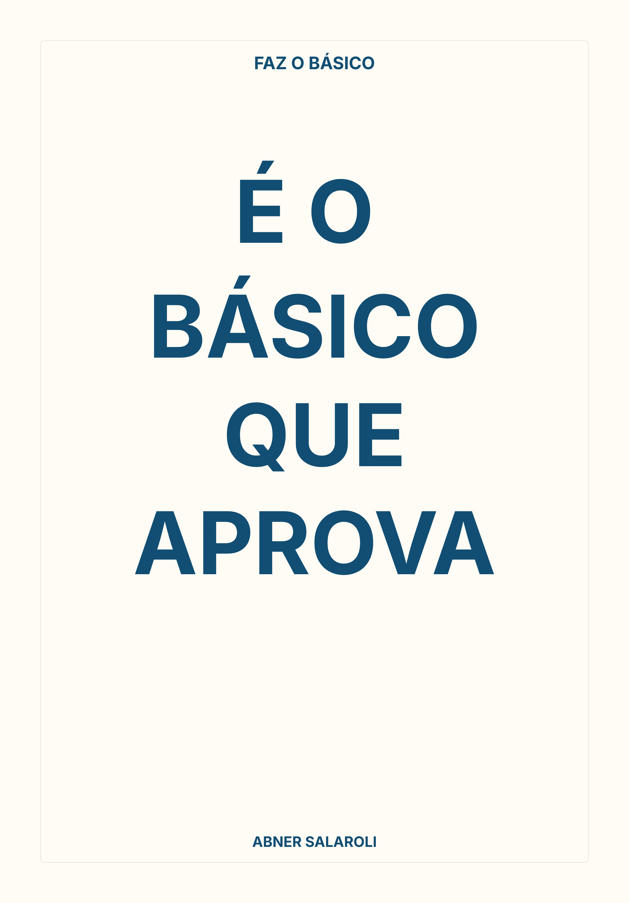 Capa do eBook É o Básico que Aprova